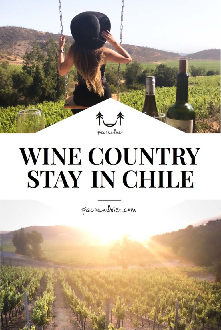 Casablanca Valley in Chile. Wine region near Santiago. Chile wine country boutique hotel Casa Columpio in Valle de Casablanca, Chile.