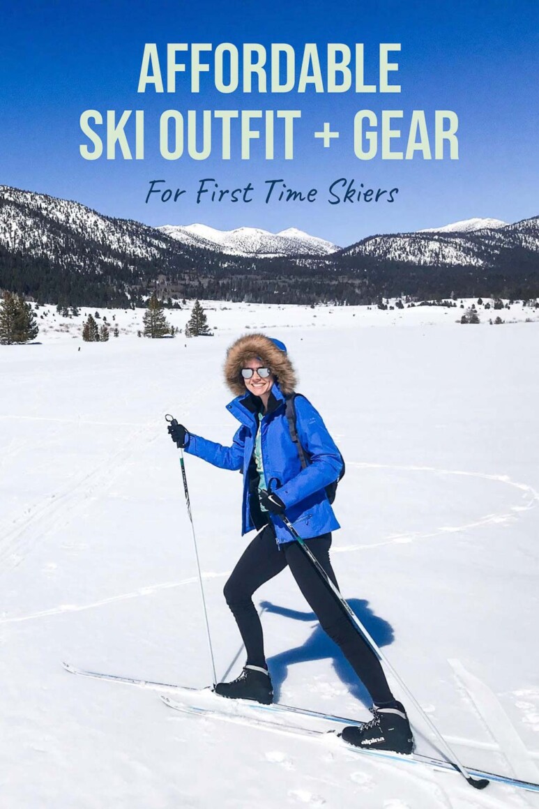 First ski trip? Or simply looking for an affordable outfit for skiing for a ski weekend trip? In this ski clothes guide you’ll find inexpensive womens ski clothes and affordable ski outfits for men and ski essentials. | first time skiing | ski trip outfit woman | first time skiing what to wear | affordable ski clothes for women | ski wear | ski vacation outfits | ski jackets | ski beginner | what to wear skiing | white ski pants | ski clothes women | #skiing #skioutfit #skiclothes #skitrip