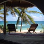 Paradise view from bedroom at one of the luxury casitas at Papaya Playa Project in Tulum