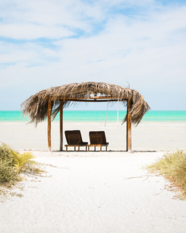 Caribbean beach paradise in Holbox, Mexico