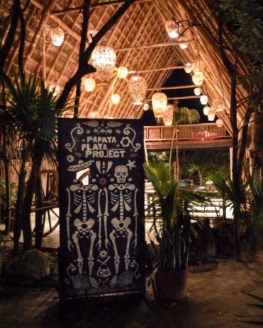 Papaya Playa Project in Tulum at night