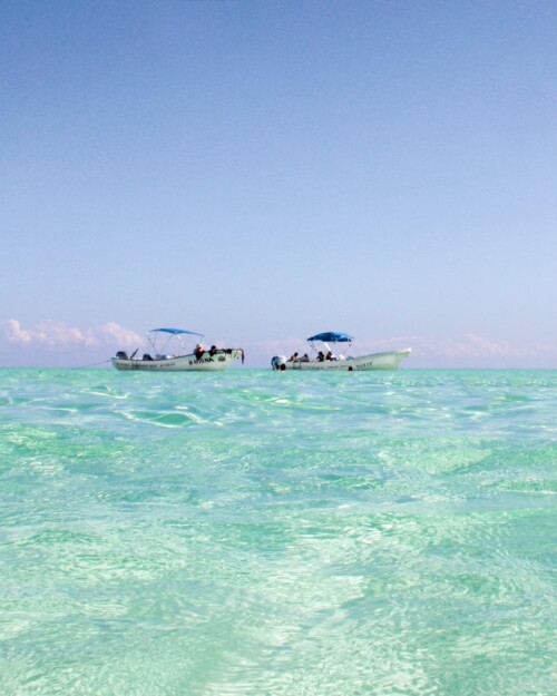 Boat tour in paradise at Sian Ka'an biosphere part of the Sian Ka'an Jeep Safari Tour