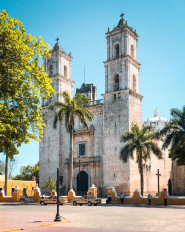 Parroquia De San Servacio church in Valladolid, Yucatan Peninsula