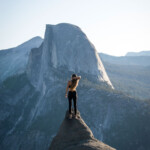 Best photo spots in Yosemite: Sunrise at Glacier Point with view of Half Dome