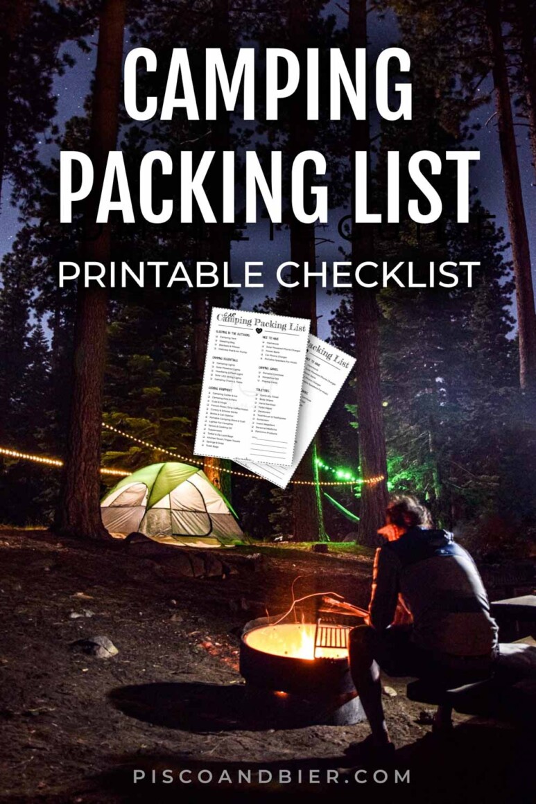 Wondering what to pack for car camping? Here's a free printable camping packing checklist with everything you need for car camping.| camping packing list | camping packing tips | camping packing hacks | camping what to pack | camping what to bring | what to pack for camping trip | car camping checklist | car camping checklist packing lists | checklist for camping | things you need for camping | camping supply