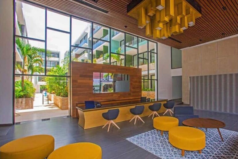 Lobby of vacation rental at Riviera Maya inn Mexico