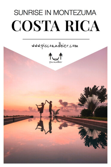 Sunrise at infinity pool Casitas Sollevante in Montezuma Costa Rica