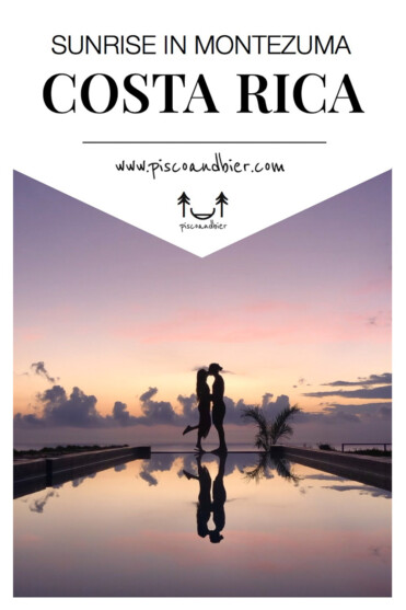 Sunrise at infinity pool Casitas Sollevante in Montezuma Costa Rica