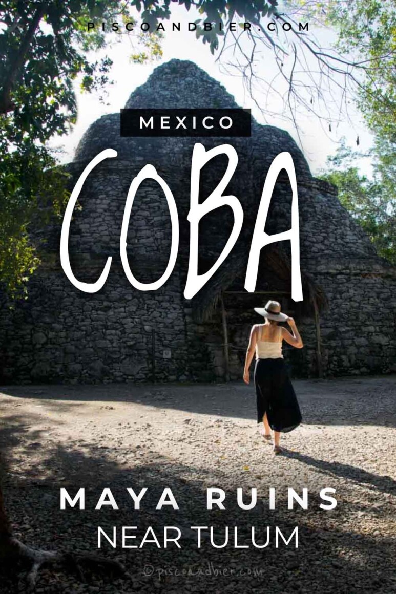 Coba Ruins Guide to visiting the Coba Pyramid & Mayan Ruins In Coba, Mexico. Hours, price (2021), map, tours and cenotes near Coba.