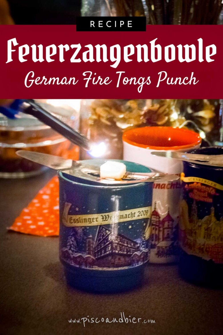 Feuerzangenbowle recipe & where to buy a Feuerzangenbowle set (fire tong punch bowl set). Incl. Feuerzangenbowle rum & Feuerzangen sugar cones. 