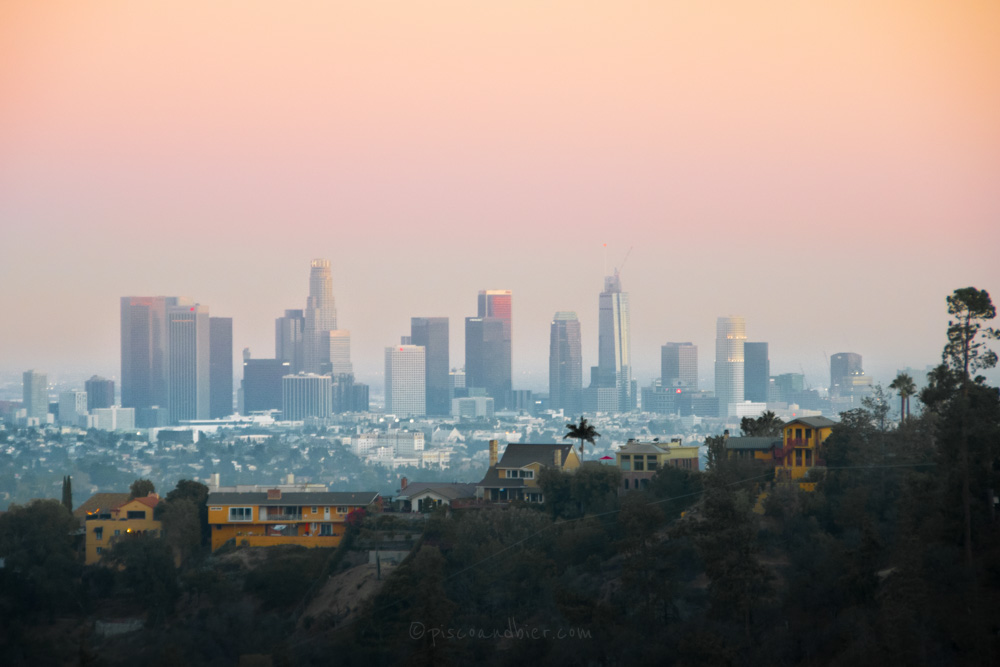 Sunset skyline Los Angeles