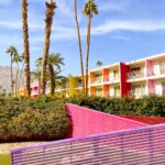 Colorful Saguaro rainbow hotel in Palm Springs